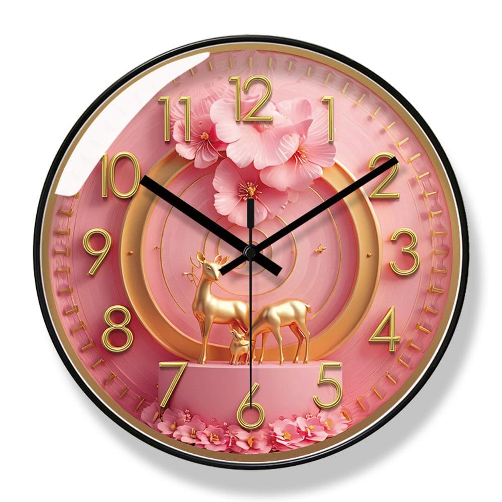 Relógio de parede Elegant Deer Design 30x30cm Silent Non-Ticking