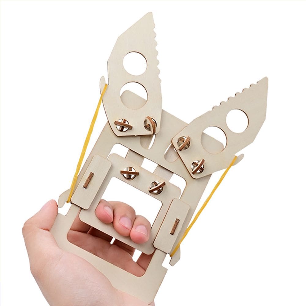 Kit de experimentos científicos STEM DIY Wooden Hydraulic Claw Mod