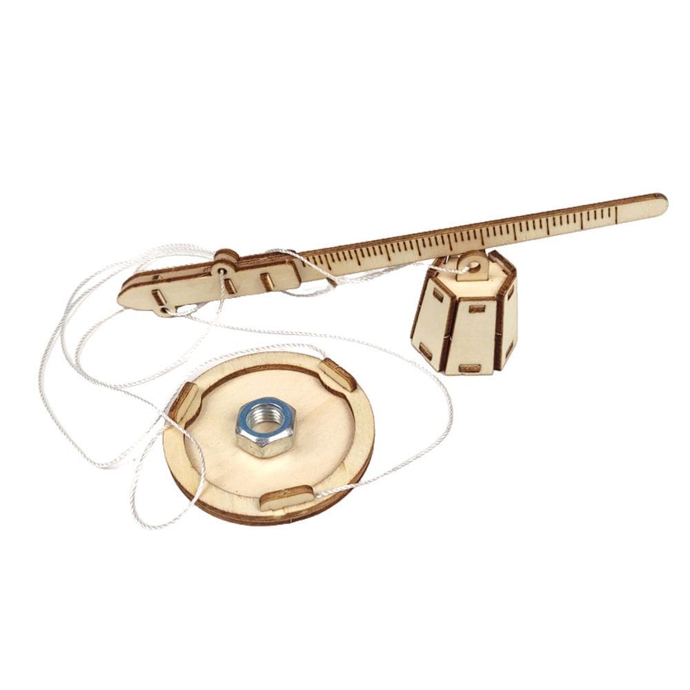 Kit científico DIY Balance Scale de madeira para crianças 15,5 x 11,5 x 1,5 cm