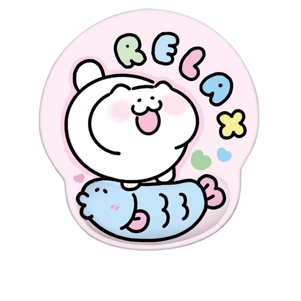 Mouse Pad Cute Cat Cartoon com apoio de pulso 25,3x23x2,5 cm