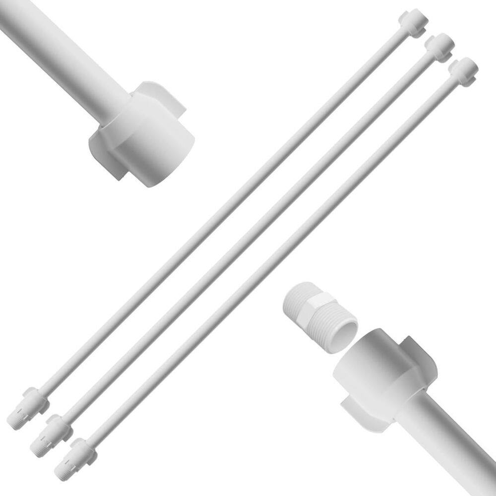 Engate Mangueira Flexível Descarga 50Cm X 1/2 Branco Kit 03