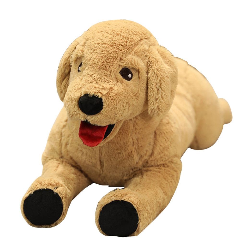 Brinquedo de pelúcia Labrador Stuffed Cartoon Yellow Dog 35cm