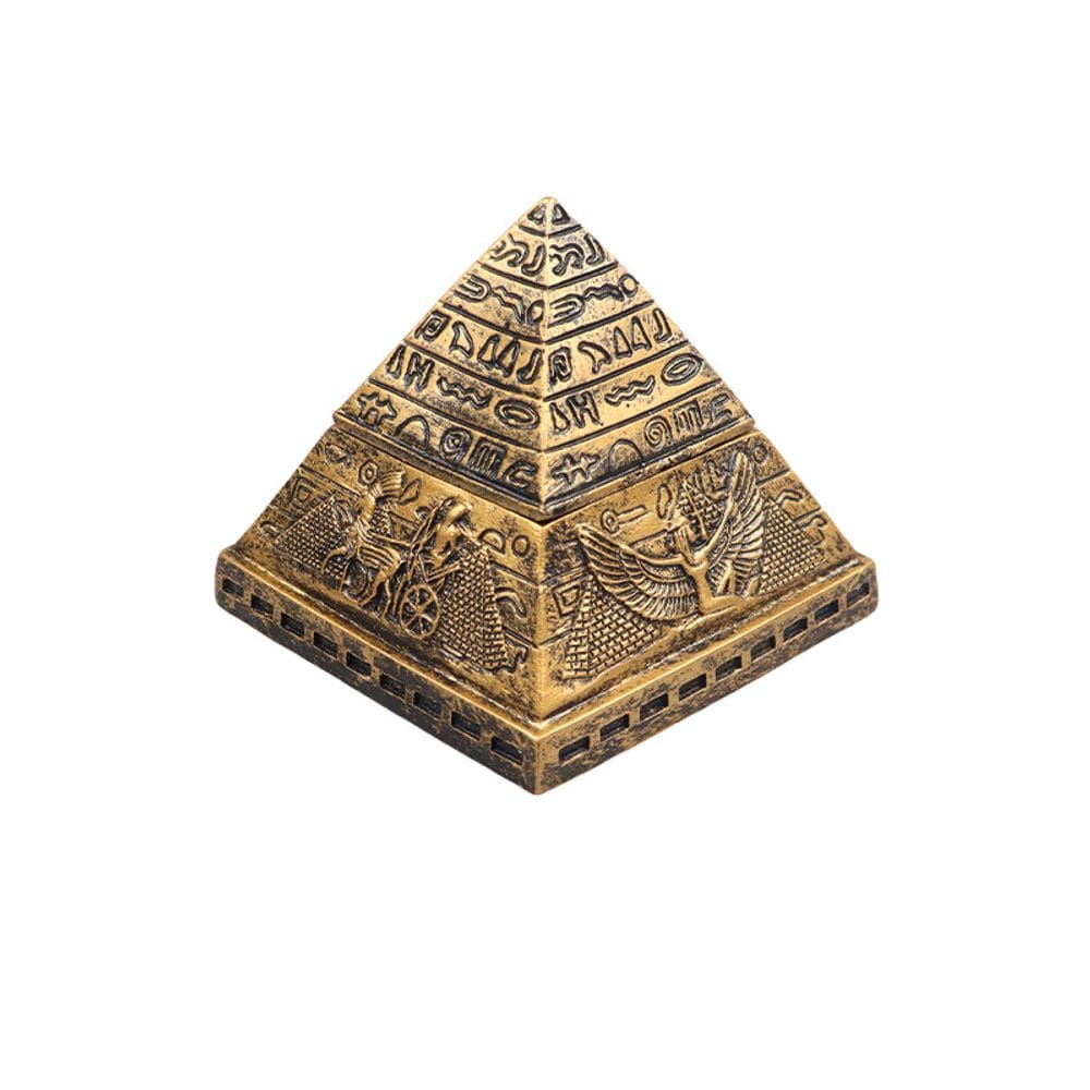 Ornamento de escultura em resina de pirâmide egípcia em estilo antigo