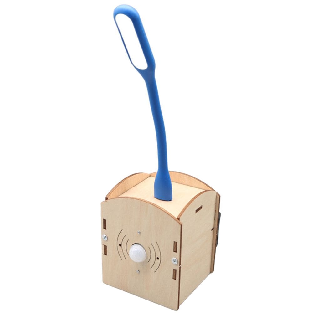 Kit científico STEM DIY com sensor de movimento de madeira Night Light Kids