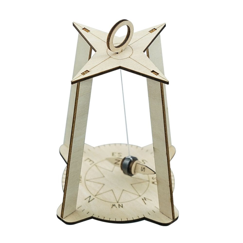 Kit científico: bússola de madeira para crianças, faça você mesmo, projetos STEM