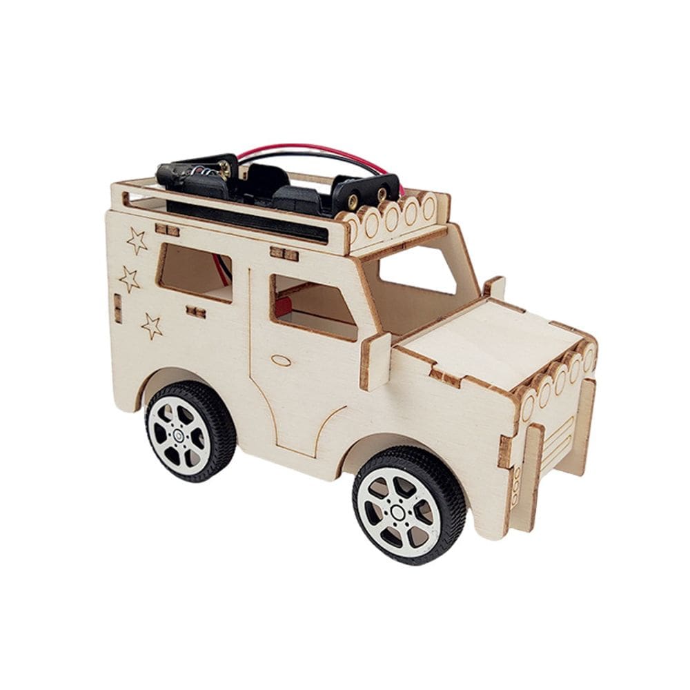 Kit de experimentos científicos: jipe de madeira DIY para crianças de 8 a 12 anos