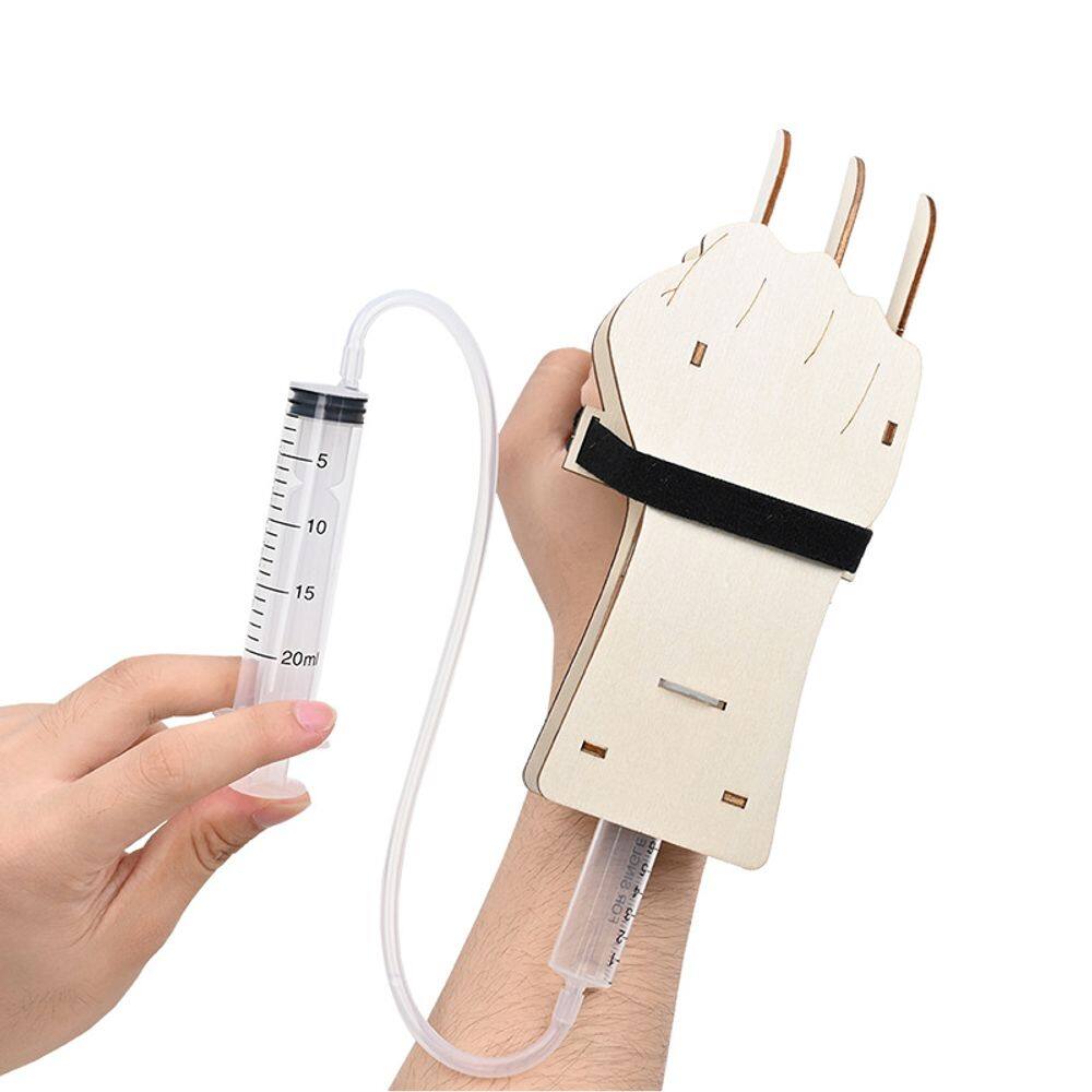 Kit de garras manuais robóticas hidráulicas de madeira DIY STEM Science Ex