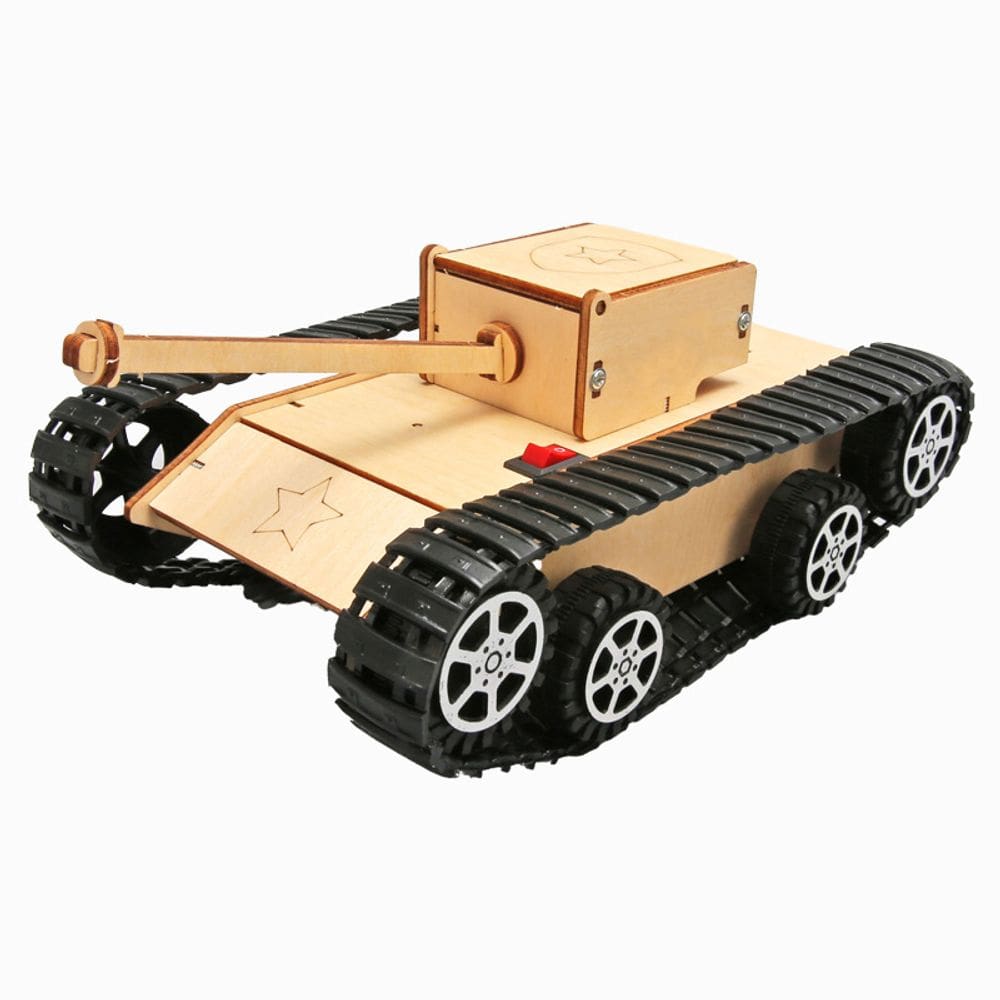 Kit de ciência STEM: tanque elétrico de madeira DIY, modelo Kids 8+