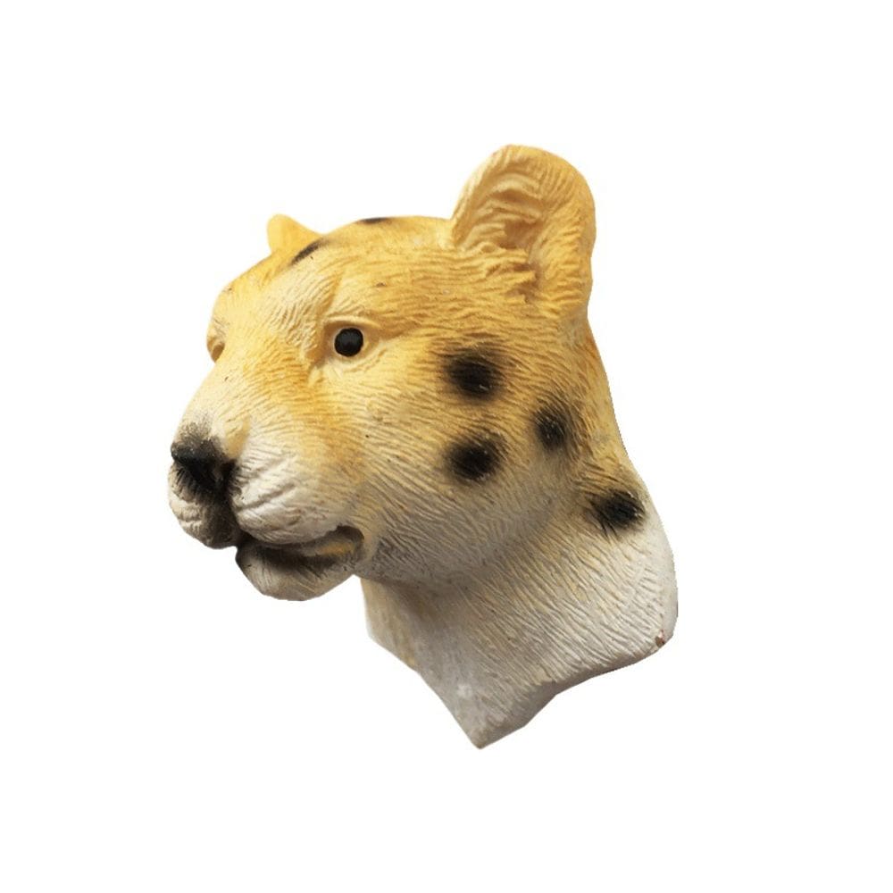 Decoração de resina de cabeça de leopardo africano 3D com ímã de geladeira