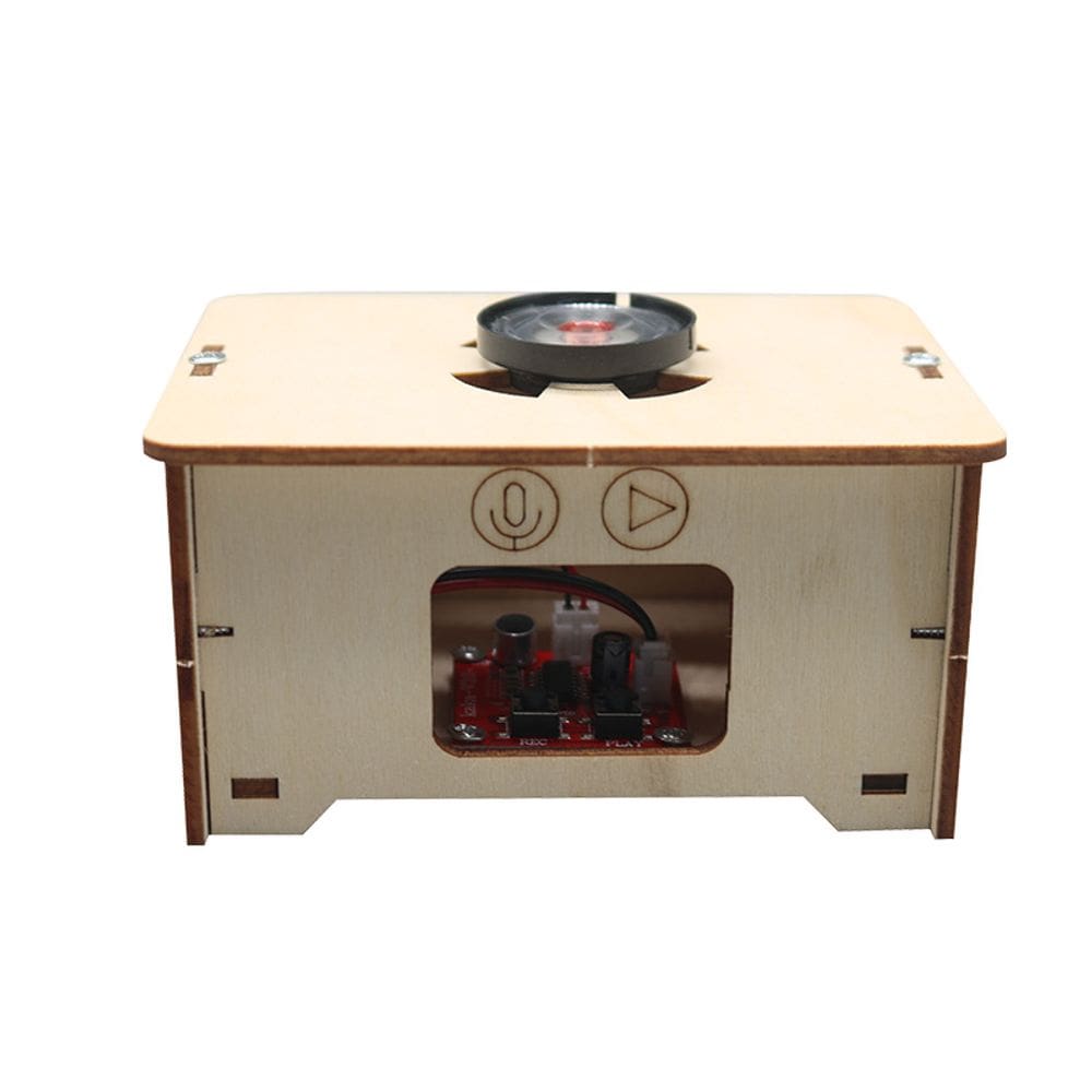 Gravador de voz de madeira DIY Science Experiments para crianças