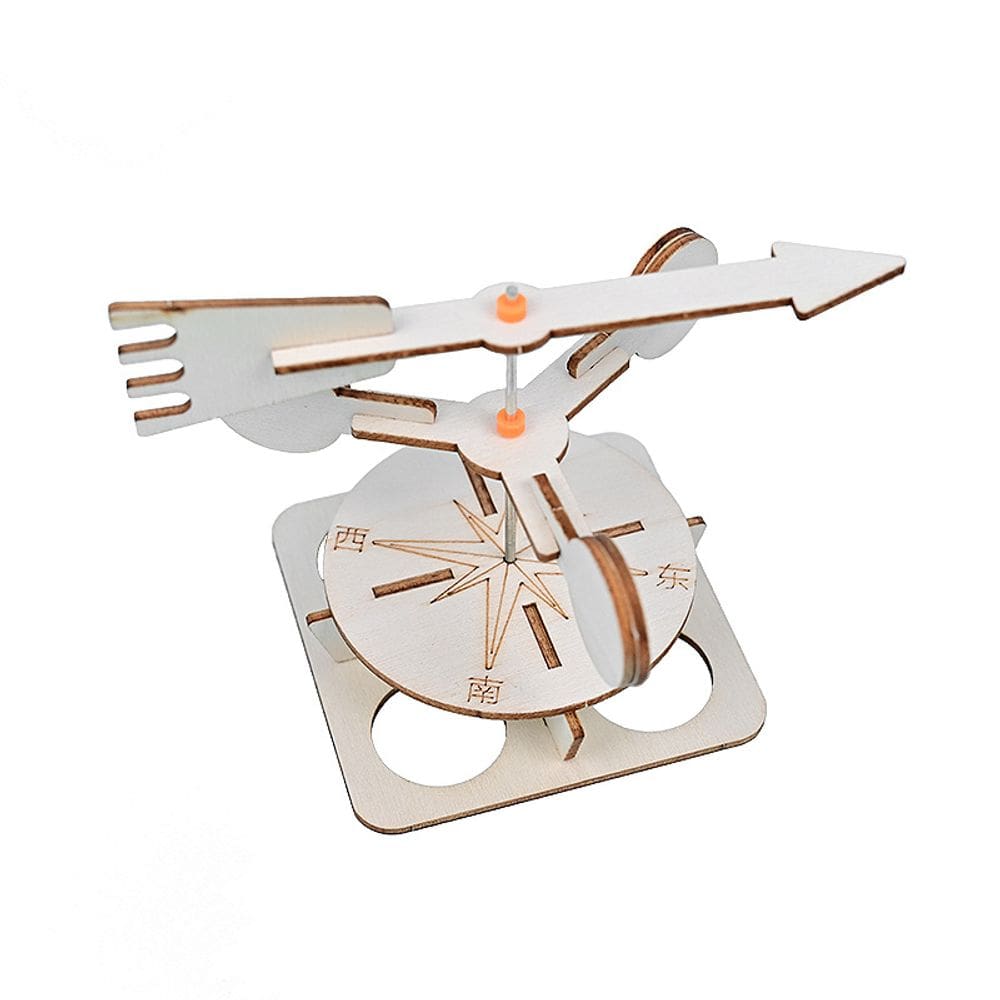 Kit científico DIY Wooden Weather Vane STEM para crianças de 8 a 14 anos