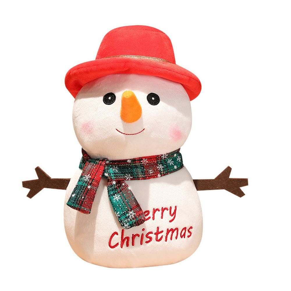 Boneco de neve de brinquedo de pelúcia Cartoon Snowman 35 cm - Estatueta de Natal