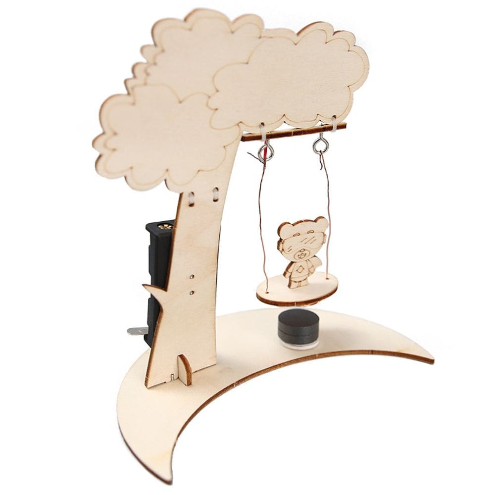 Kit de experimentos científicos Wooden DIY Electromagnetic Swing