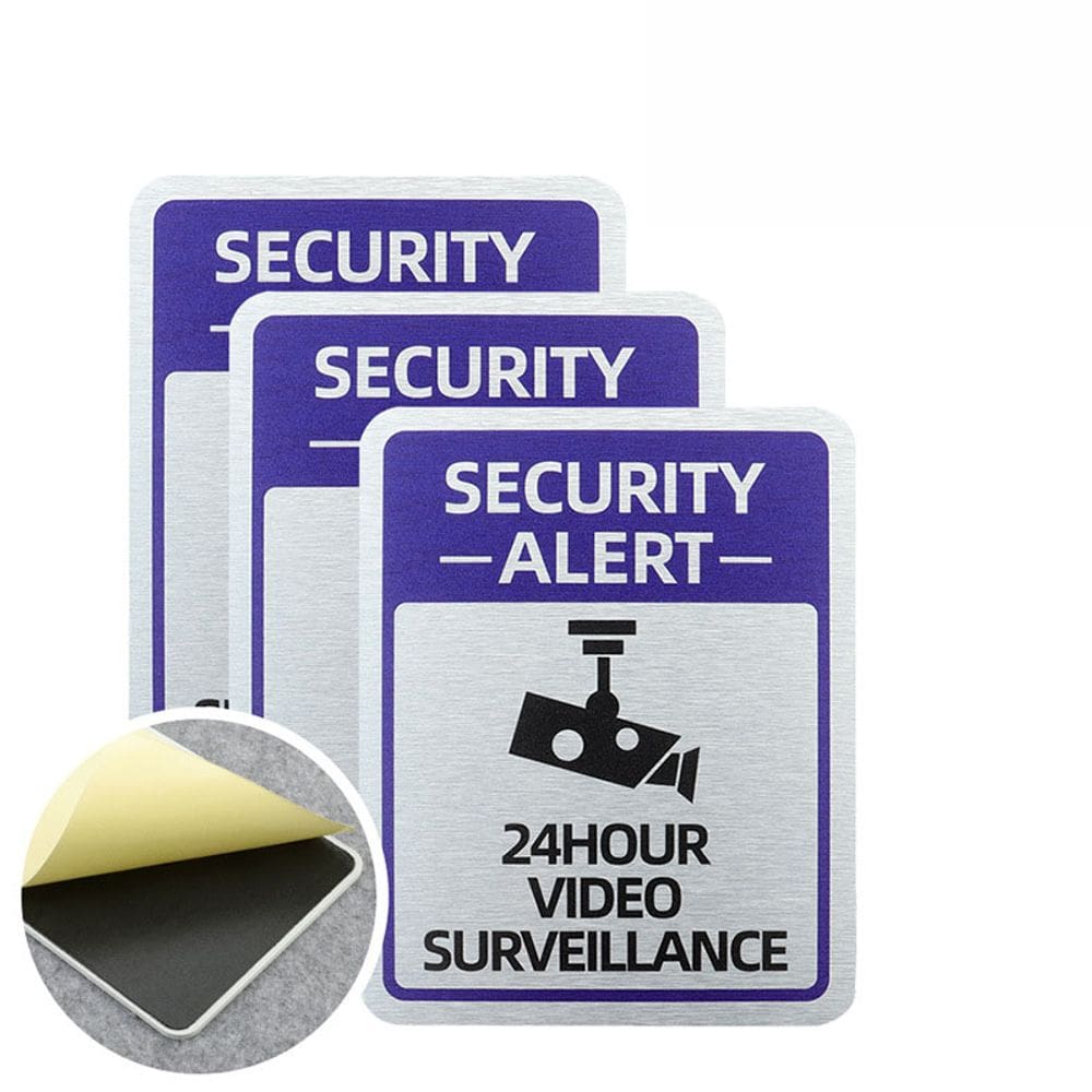 Sinal de alerta de segurança: 3 unidades/lote, vigilância por vídeo de 24 horas