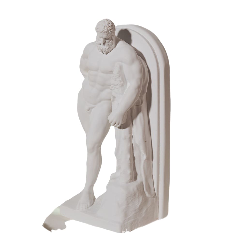 Escultura: Estátua de Hércules, resina, 17 cm, mitologia grega