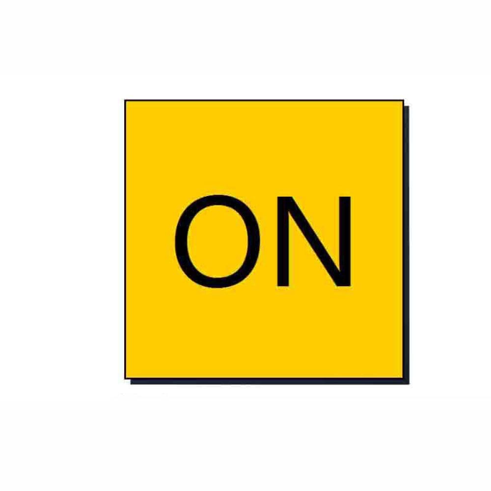 Adesivo ON Switch, sinal de aviso, vinil autoadesivo, 10 unidades