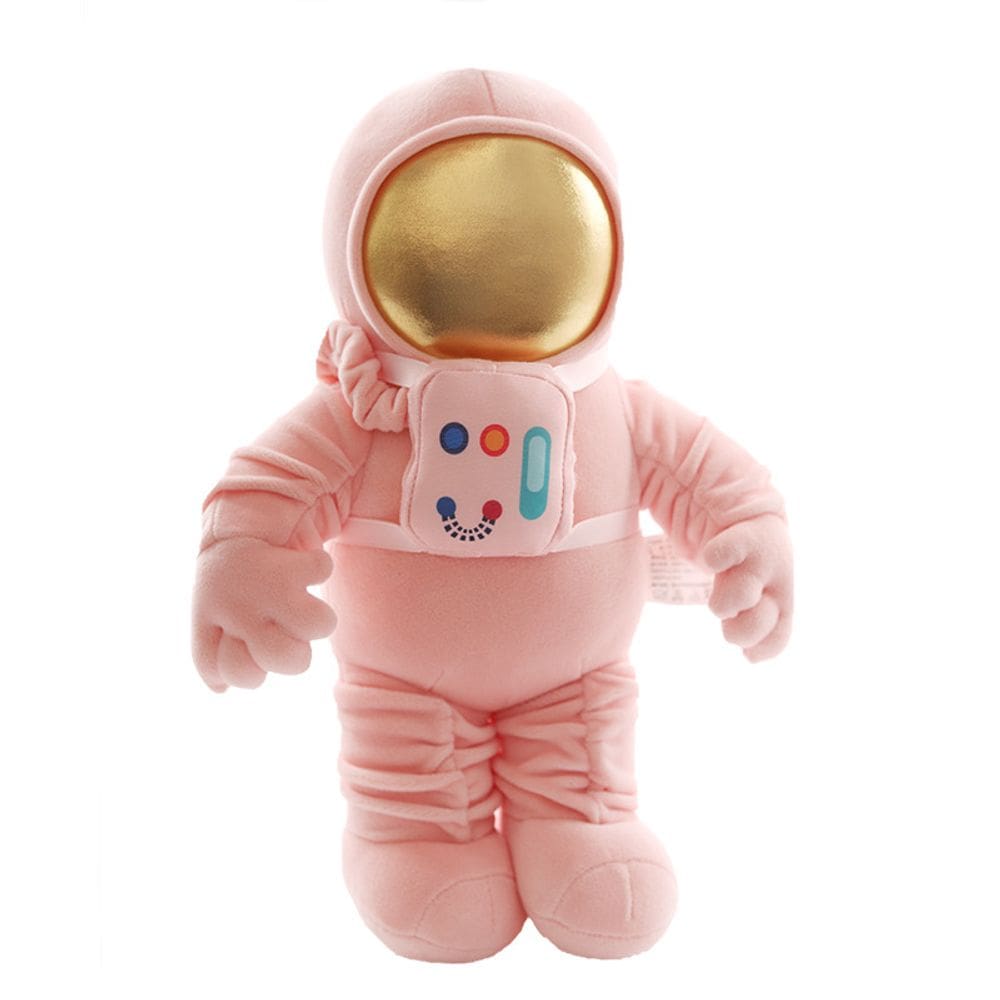 Boneca de brinquedo de pelúcia Astronaut Soft Pink com capacete dourado de 60 cm