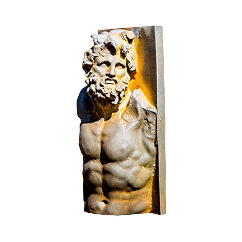 Escultura Greek Titan Hercules Resin 12cm com pó de ferro