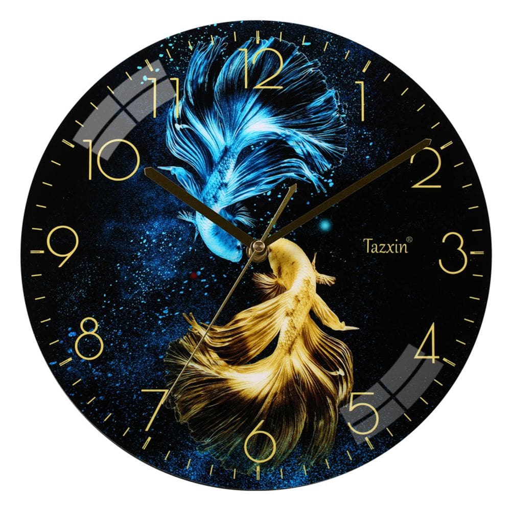 Relógio de parede Creative Fish Design Silent Non-Ticking 30 cm