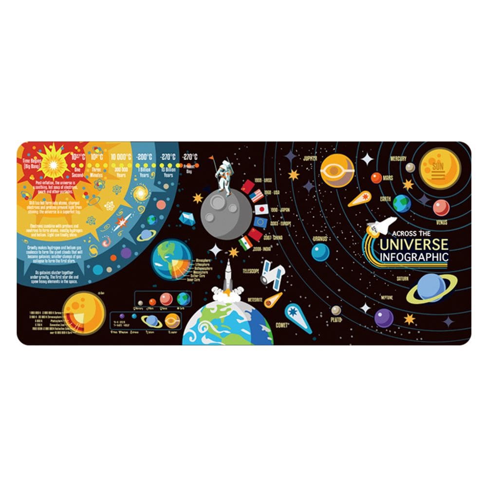 Mouse Pad Tapete de mouse grande 80x30cm com Space Universe