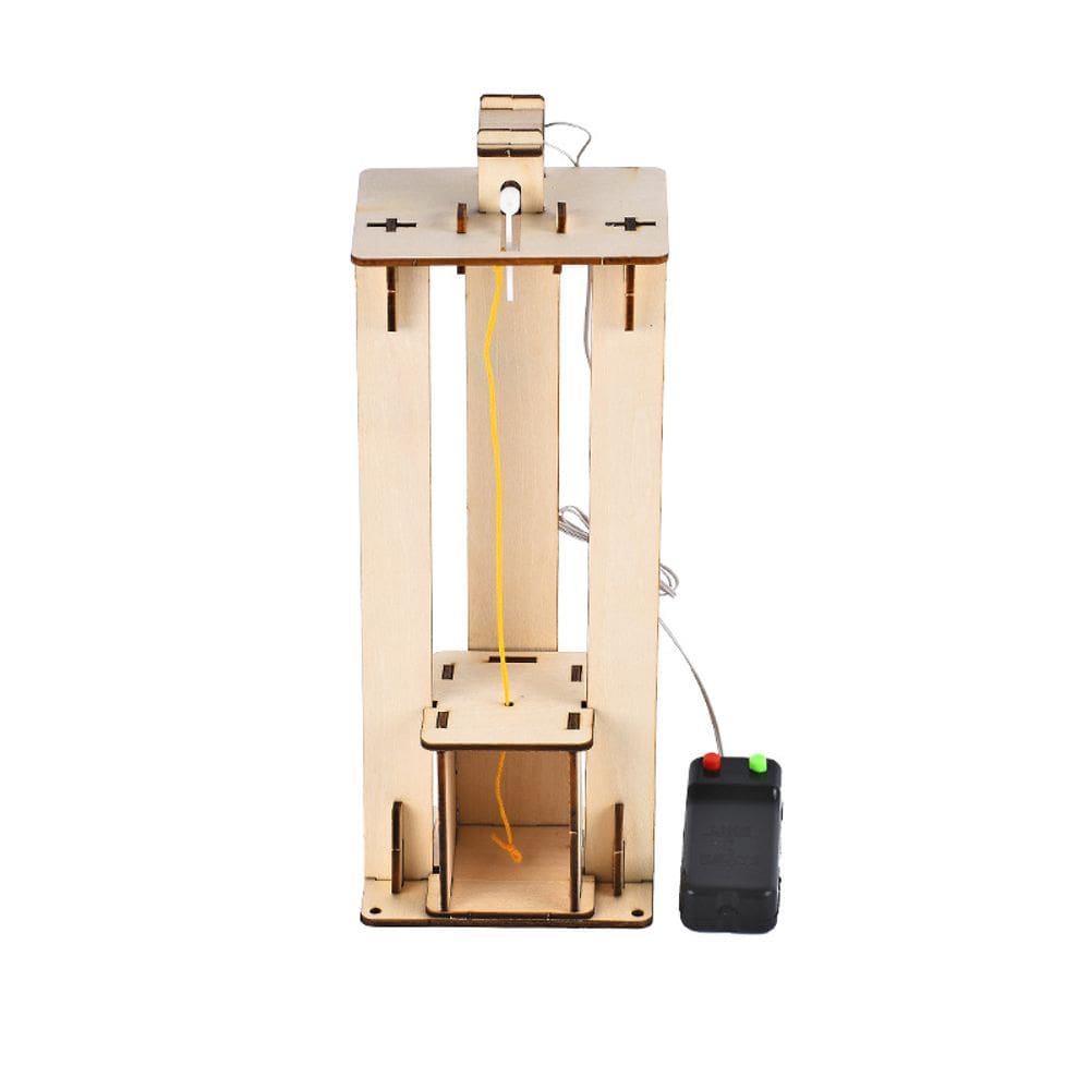Kit científico Elevador de madeira DIY Electric Lift Model Kids