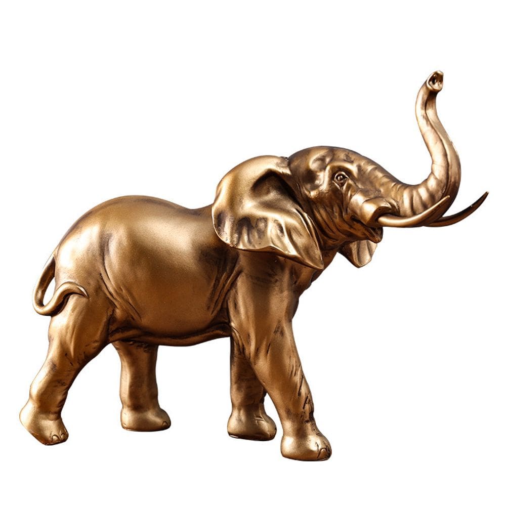 Escultura Modern Elephant Creative Resin Animal 37,5 cm