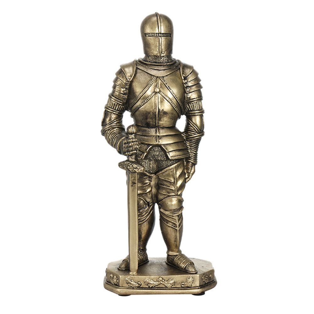 Estatueta de resina Sculpture Vintage Nordic Knight de 24,5 cm
