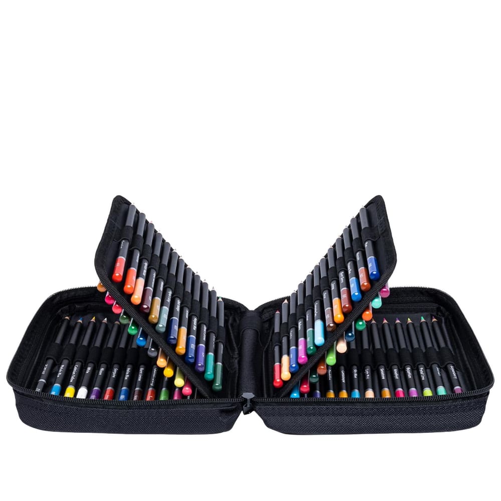 Conjunto de lápis Sketch, 49 unidades com grafite e lápis de cor, além de acessórios.