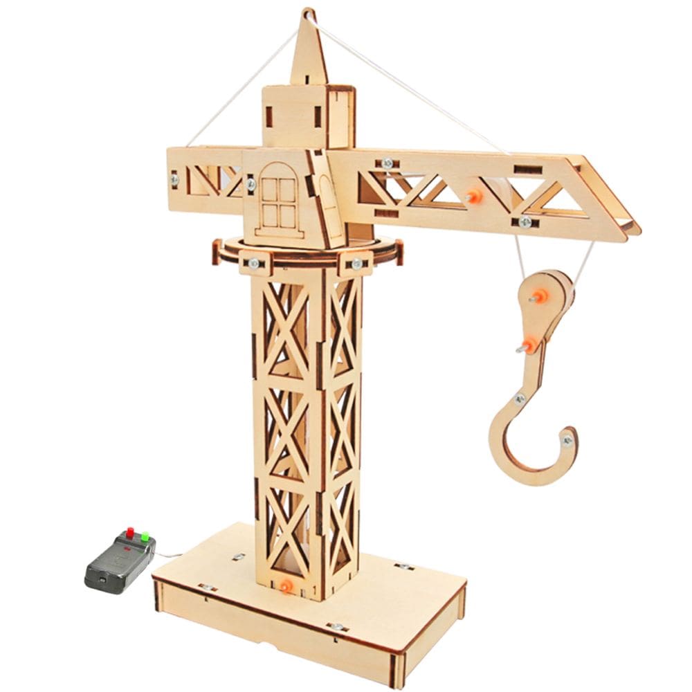 Kit de experimentos científicos Tower Crane DIY Wooden Kids 8-14y