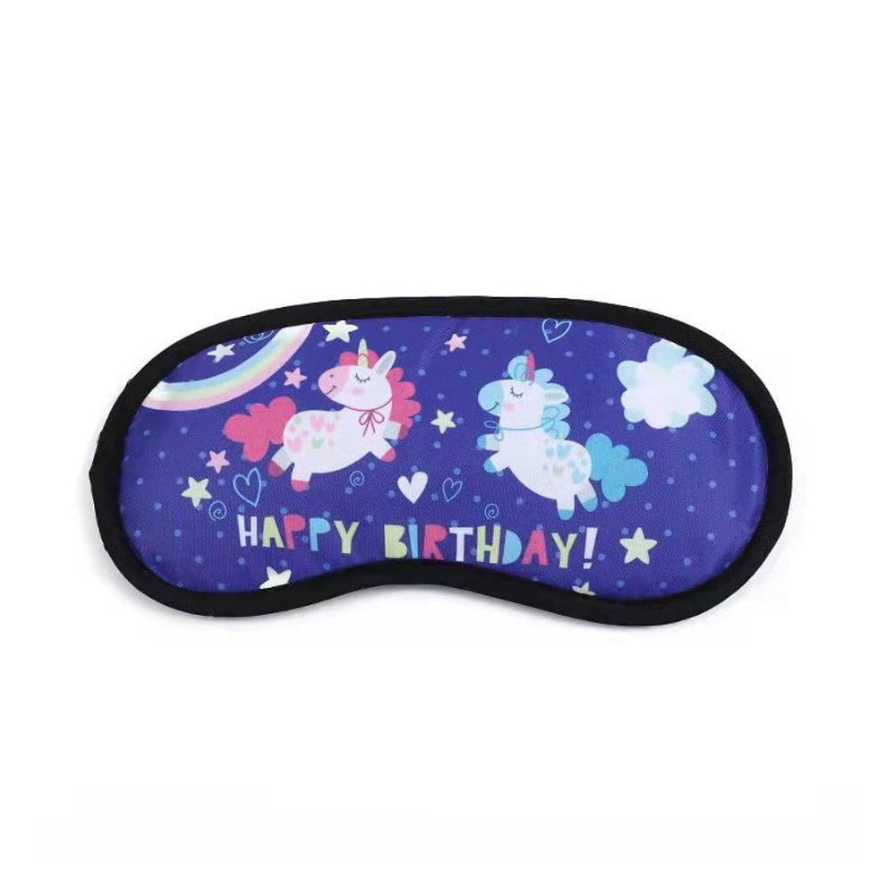 Máscara de dormir Unicorn Cartoon Poliéster para crianças e adultos