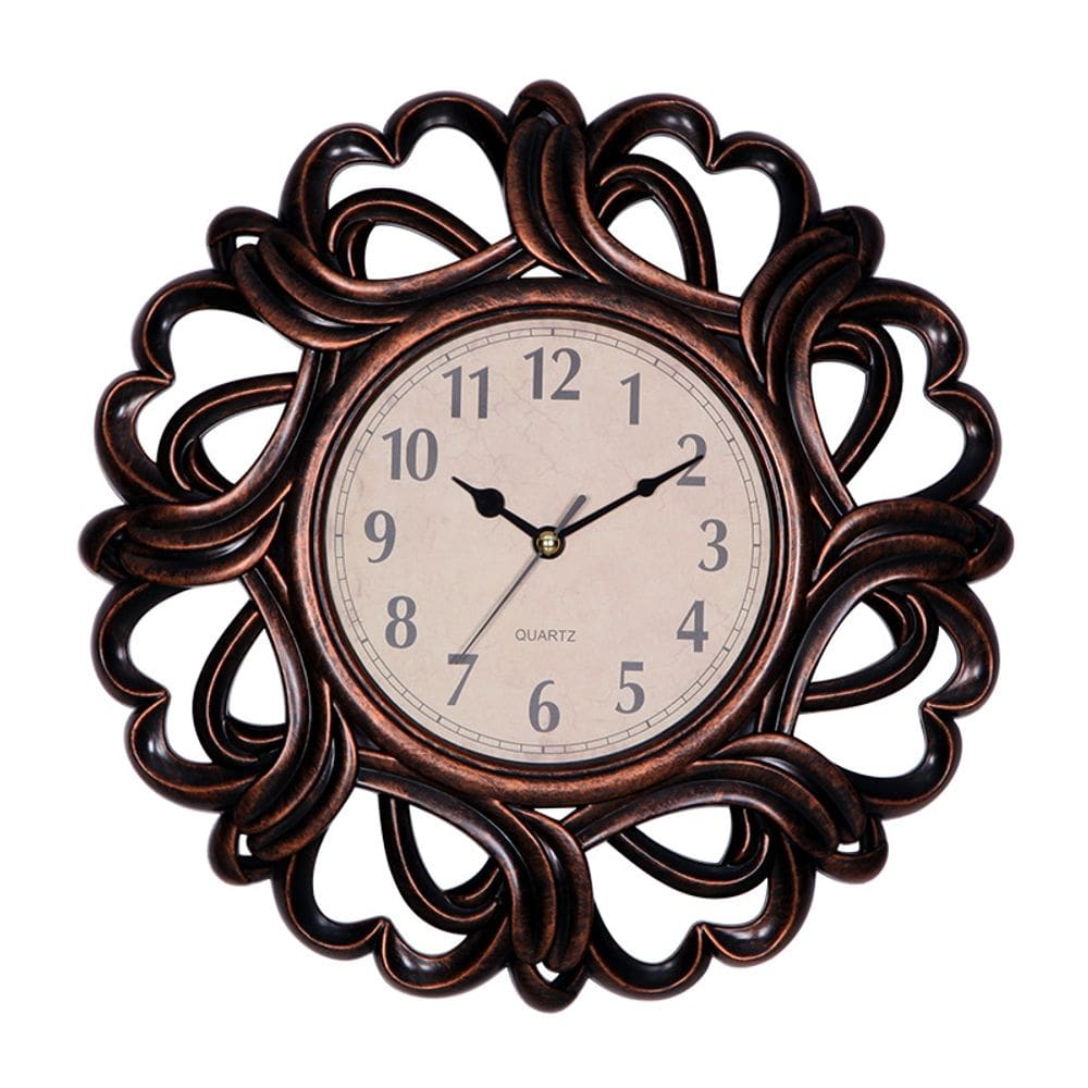 Relógio de parede vintage, estilo europeu, decoração criativa de 10 polegadas