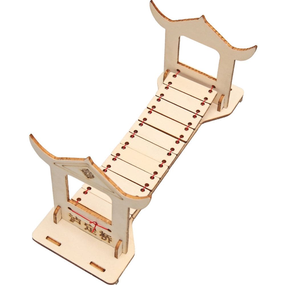 Kit científico: ponte suspensa de madeira DIY para crianças