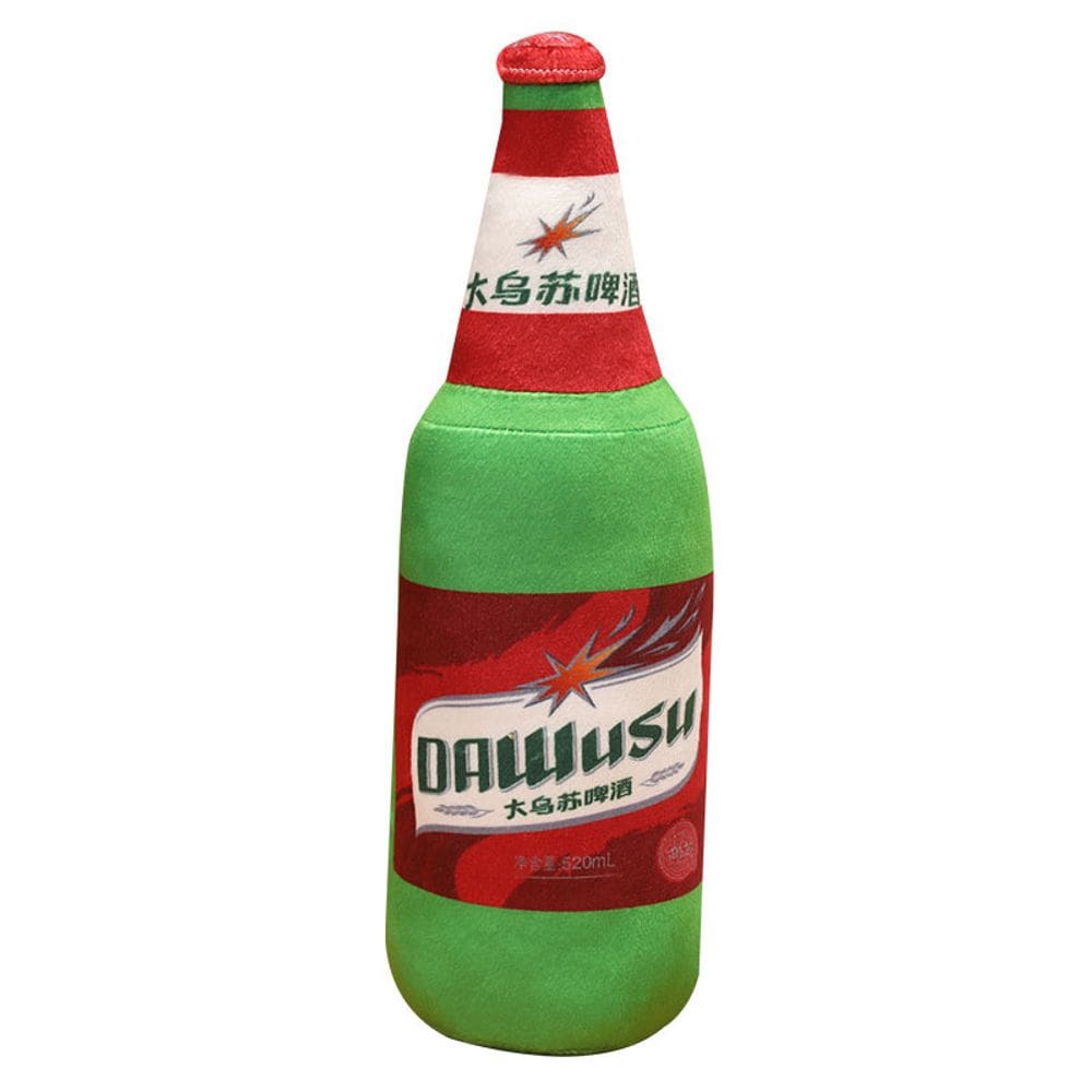 Garrafa de cerveja de desenho animado Plush Toy Doll de 28 cm - Recheada macia