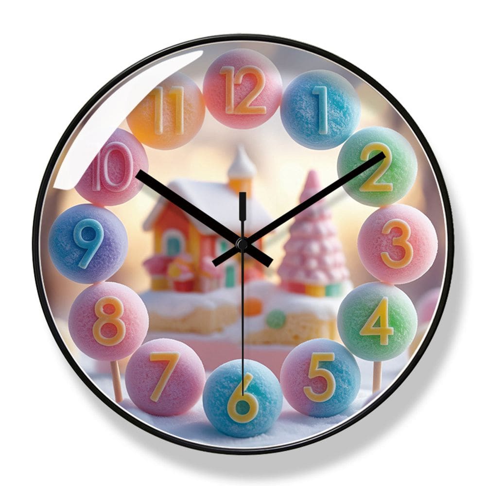 Relógio de parede Creative Candy, quartzo de 30 cm com carrapato silencioso