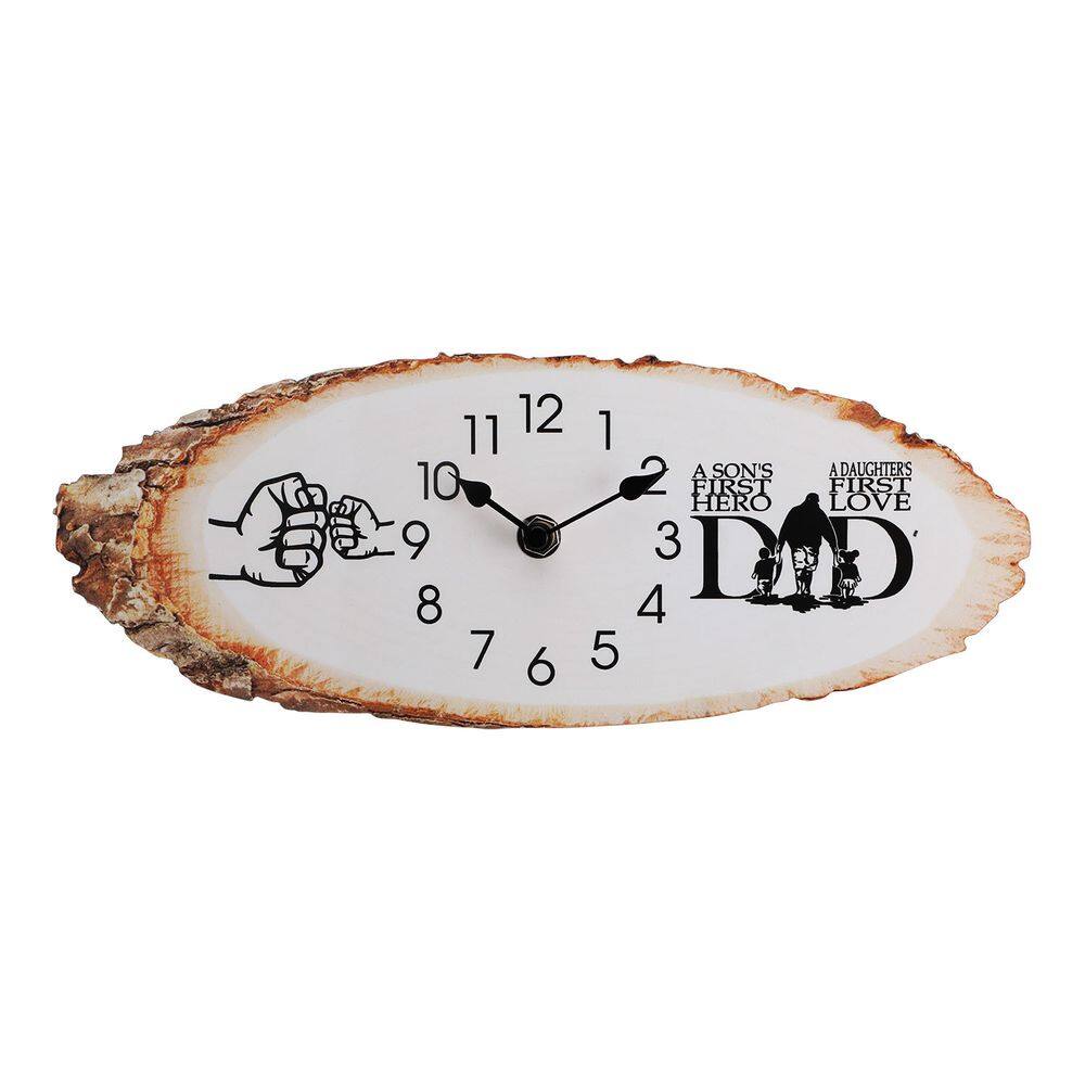 Relógio de parede criativo com design de dia dos pais 30 cm silencioso