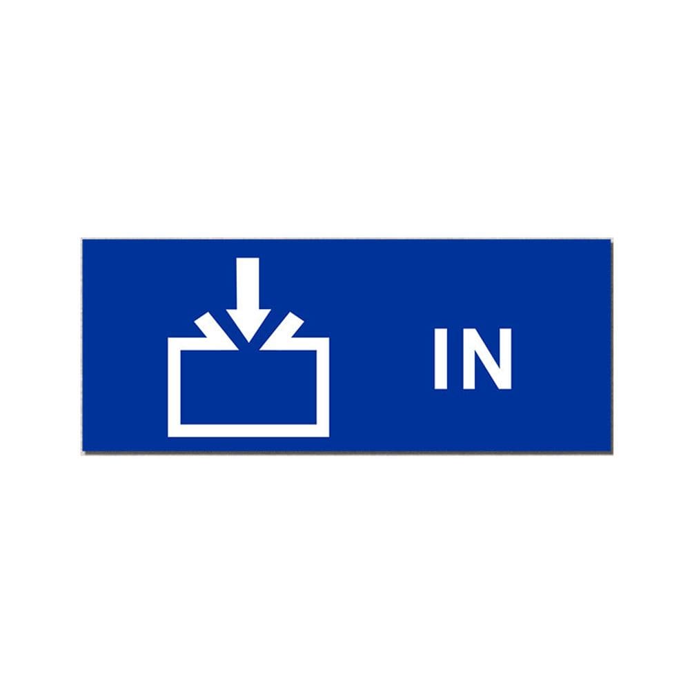 Adesivo de advertência IN Label Decalque de vinil autoadesivo 10x4cm