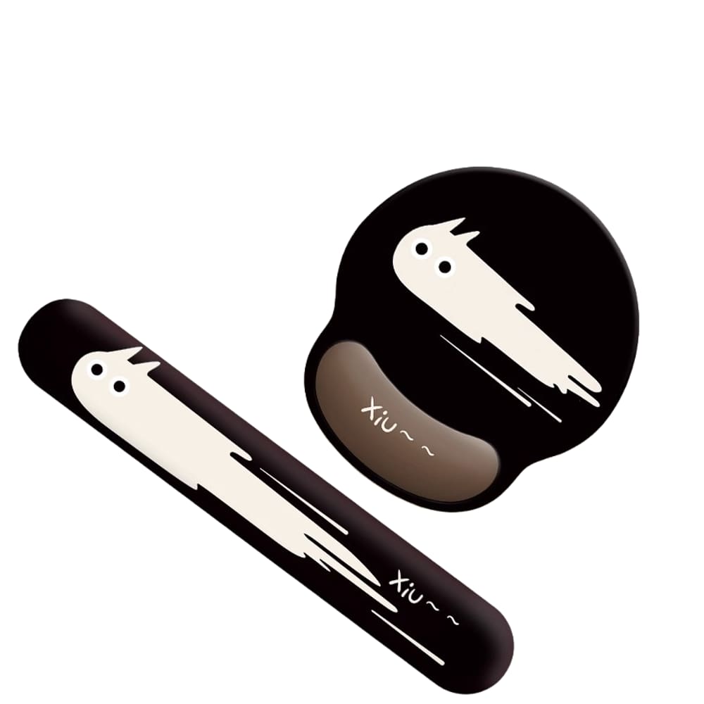 Conjunto de apoio de pulso para mouse e teclado ergonômico Xiu Cat