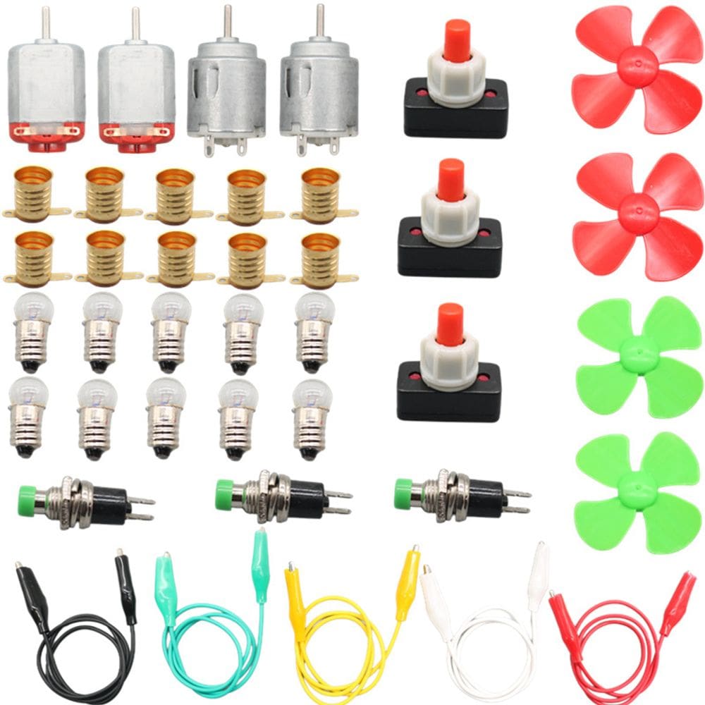 Kit científico de circuito elétrico para crianças com experimentos STEM