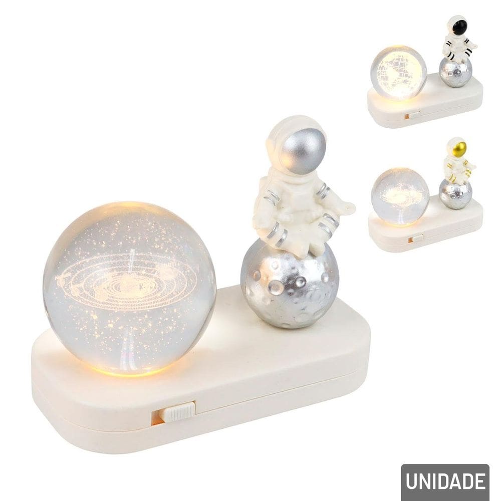 Luminária de Mesa 12,5cm EM LED Globo - Tudo em Caixa