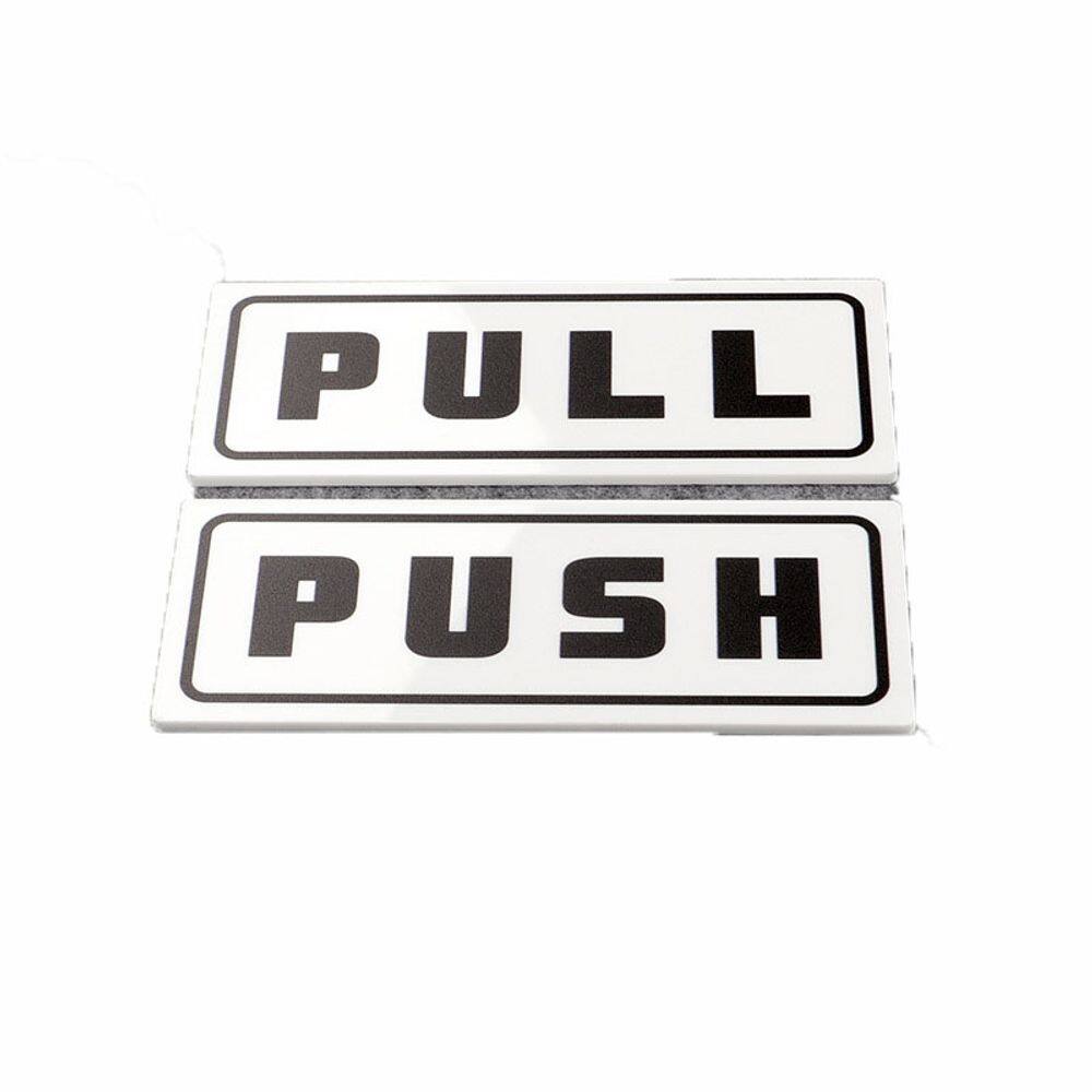 Adesivos de sinalização de porta em PVC autoadesivo Push and Pull, 2 unidades/lote