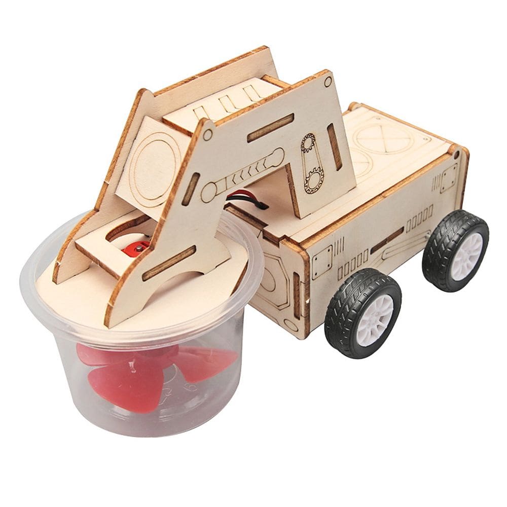 Experimentos científicos STEM DIY Wooden Mars Cleaning Car Kids