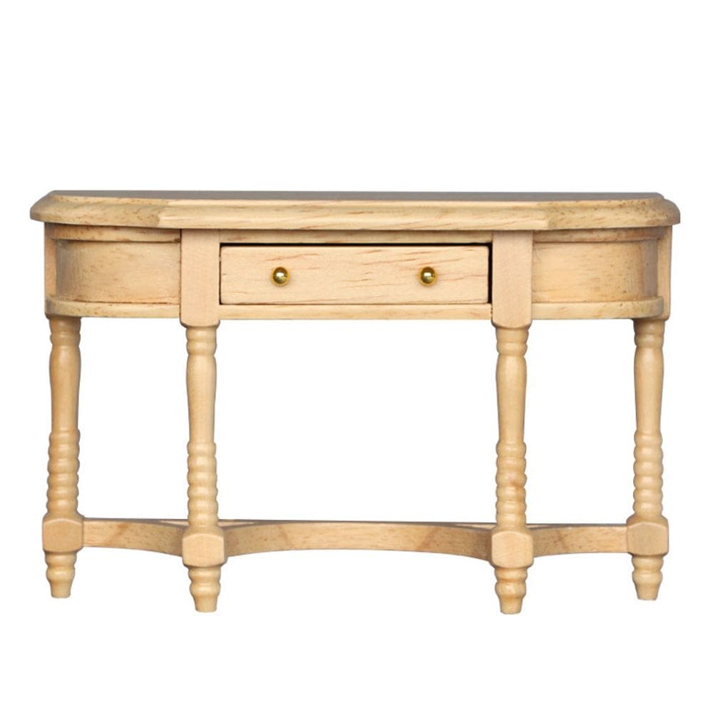 Mesa de console de móveis Dollhouse em miniatura em escala 1:12