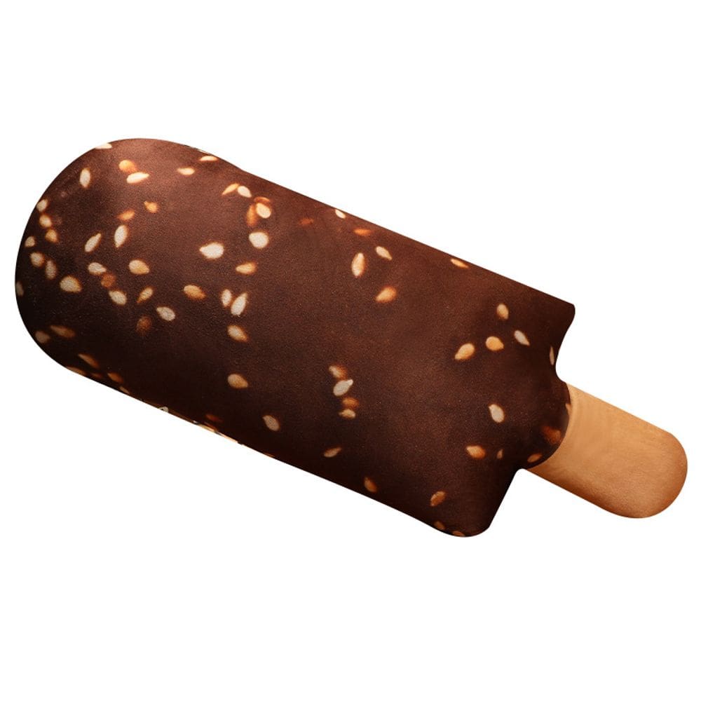Brinquedo de pelúcia, barra de sorvete realista, chocolate, 40 cm