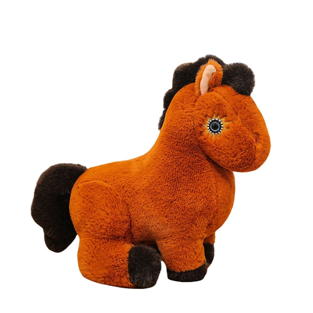 Boneca de brinquedo de pelúcia Cute Brown Pony Cartoon Horse 45cm