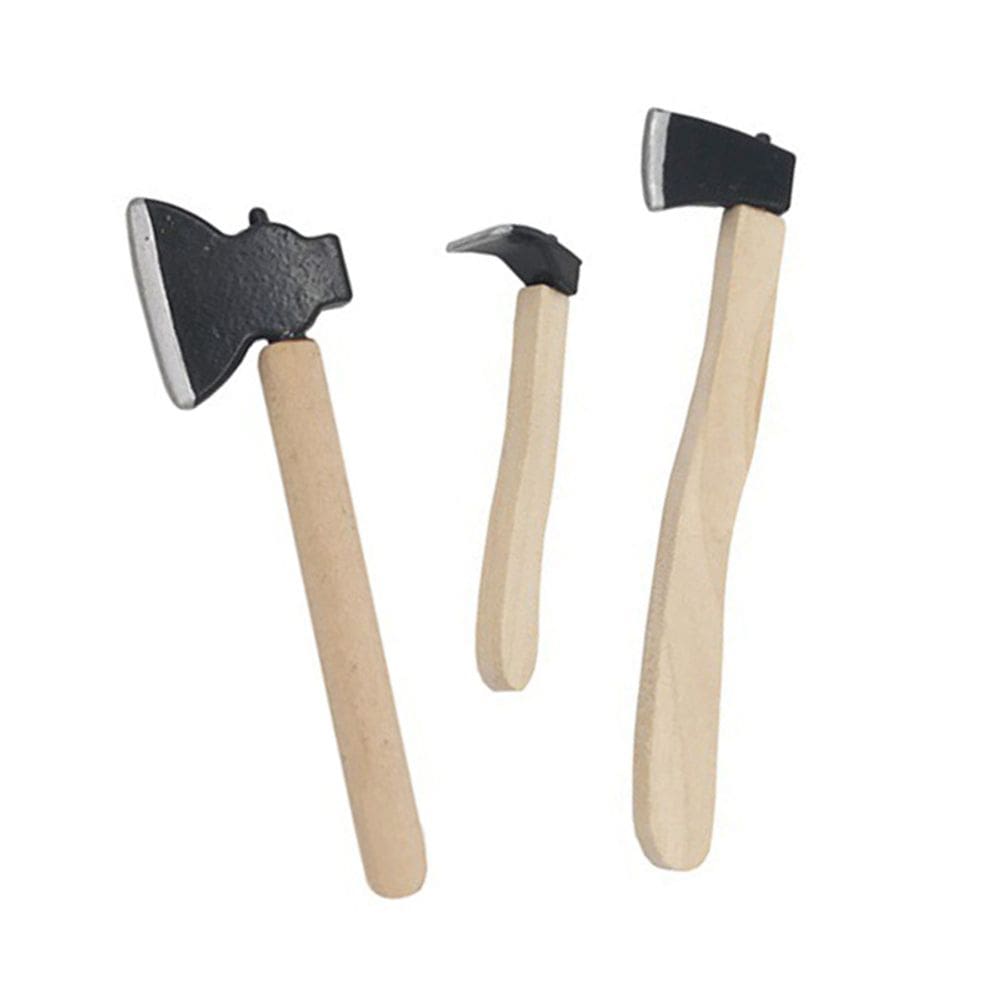 Conjunto de ferramentas de carpintaria em miniatura Dollhouse, escala 1:12