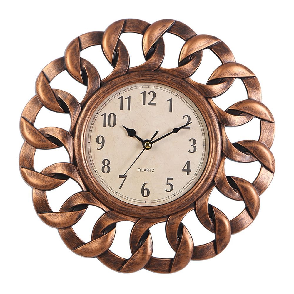 Relógio de parede Creative 10 Vintage, sem tique-taque, elegante, redondo