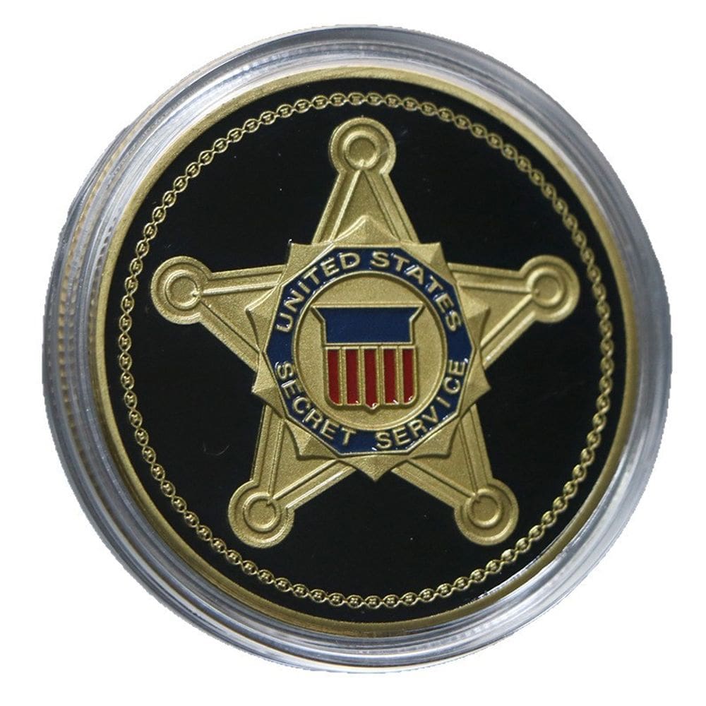 Moeda comemorativa: emblema de estrela do Serviço Secreto dos Estados Unidos