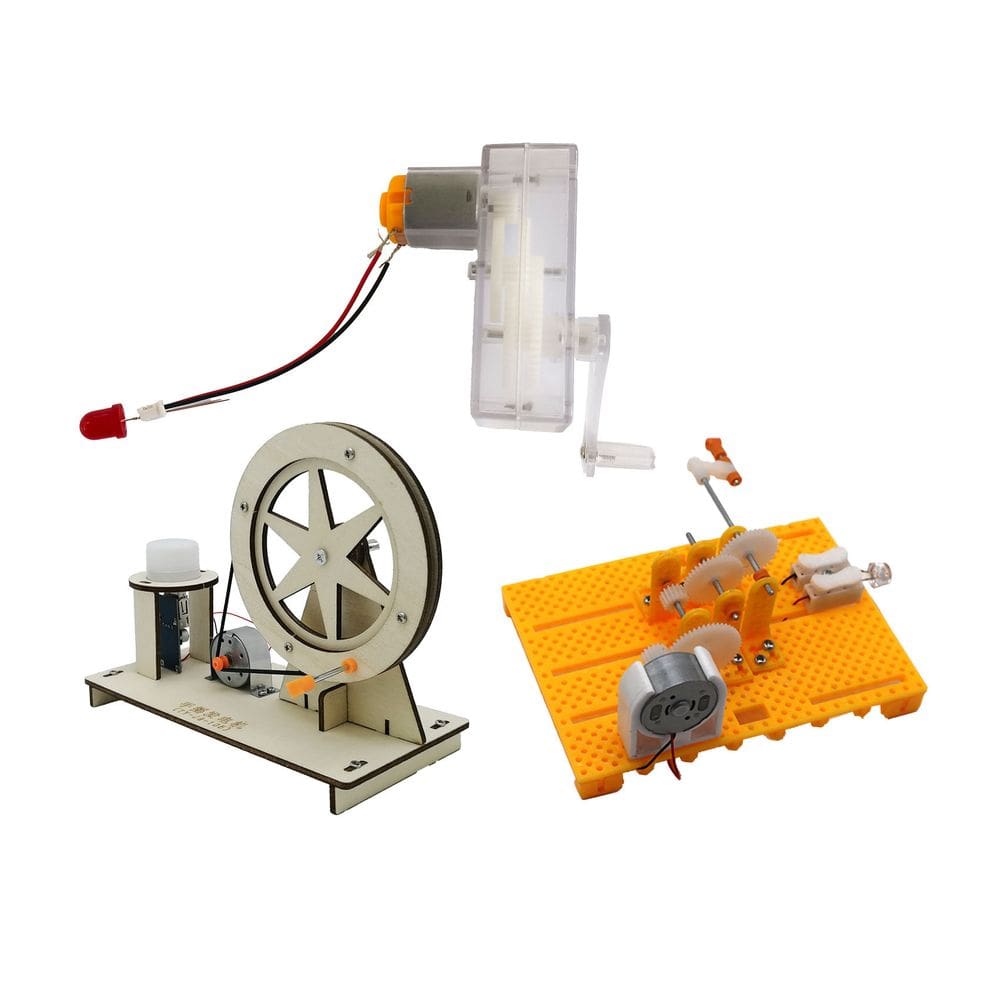 Kit de experimentos científicos Conjunto gerador de manivela para crianças