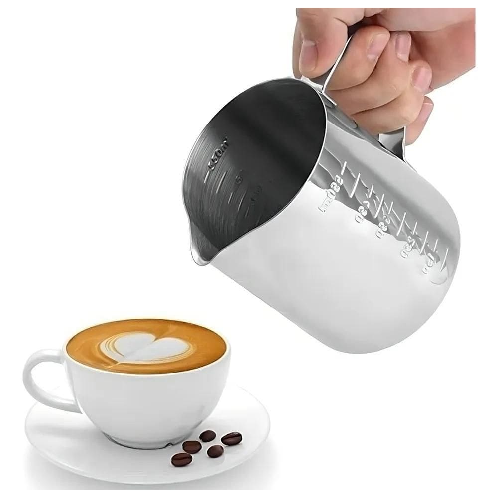 Jarra Inox Cremeira Pitcher 350Ml Leiteira Barista Americana
