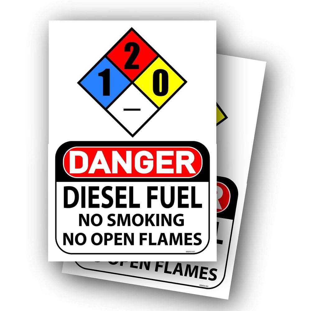 Adesivo Danger Diesel Fuel 30 unidades de vinil autoadesivo D